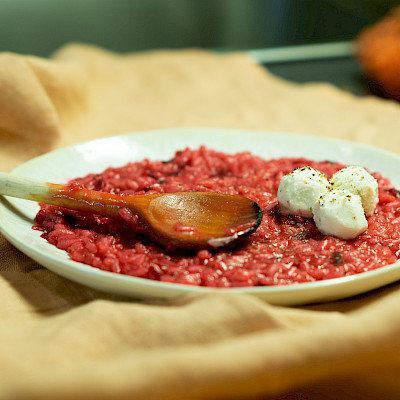 Recipe: Beetroot Risotto with Goat's Cream Cheese