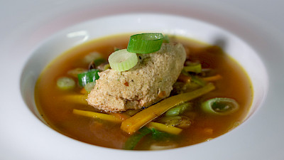 Vegetable Soup with Tofu Dumplings