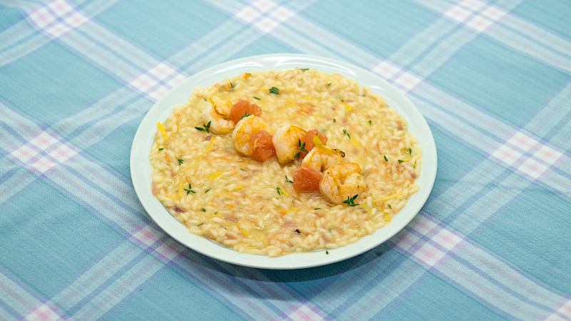 Citrus Risotto with Prawns